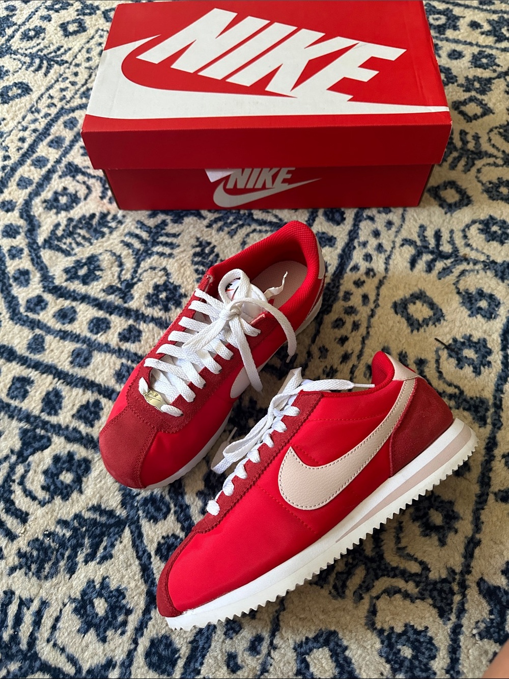 Nike Red Cortez Sneakers